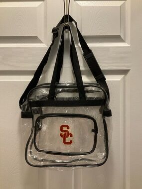 USC Trojans Clear Stadium Bag with Red and Gold Logo